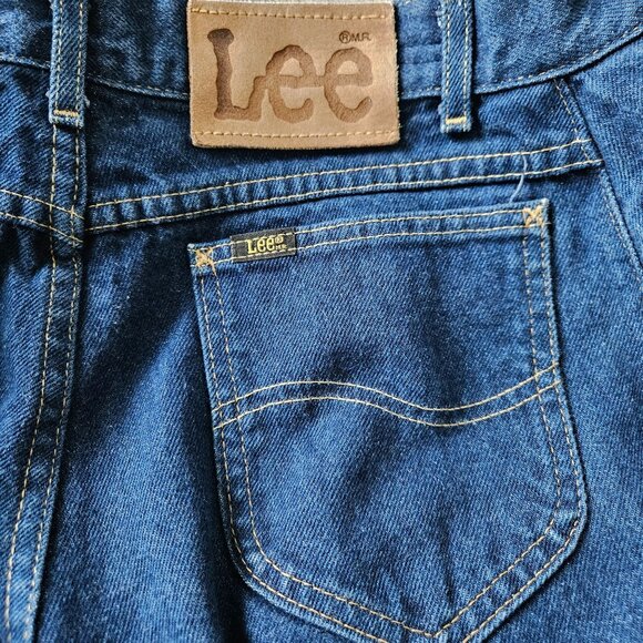 Vintage Lee Womens High-Waisted Blue Denim Jeans Size 11 Union Made In USA - Picture 2 of 16